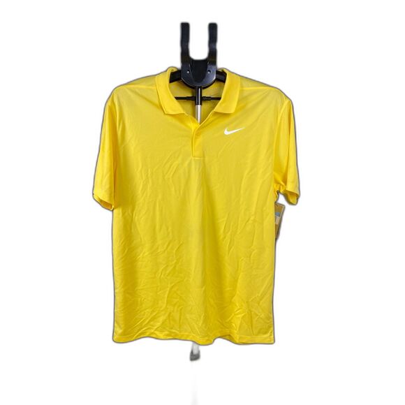 Nike Dri-FIT Yellow Golf Polo Shirt Men’s Size S | Athletic Performance Tee - Picture 2 of 5